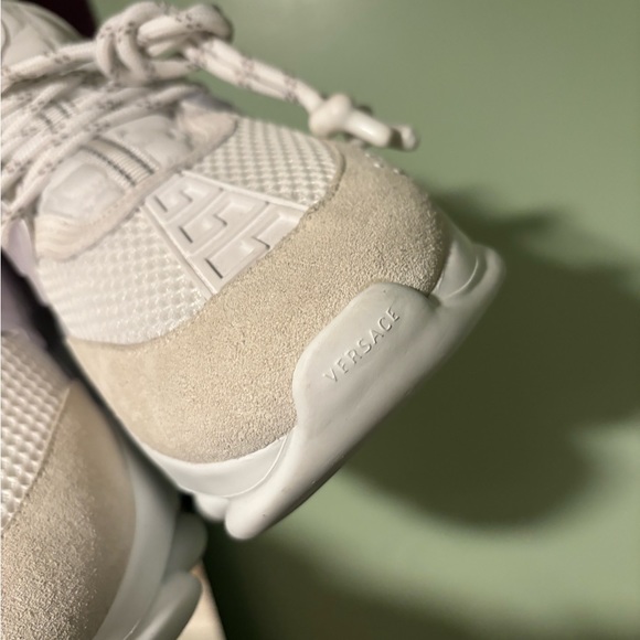 White Versace Chain Reaction Sneakers - Picture 7 of 9